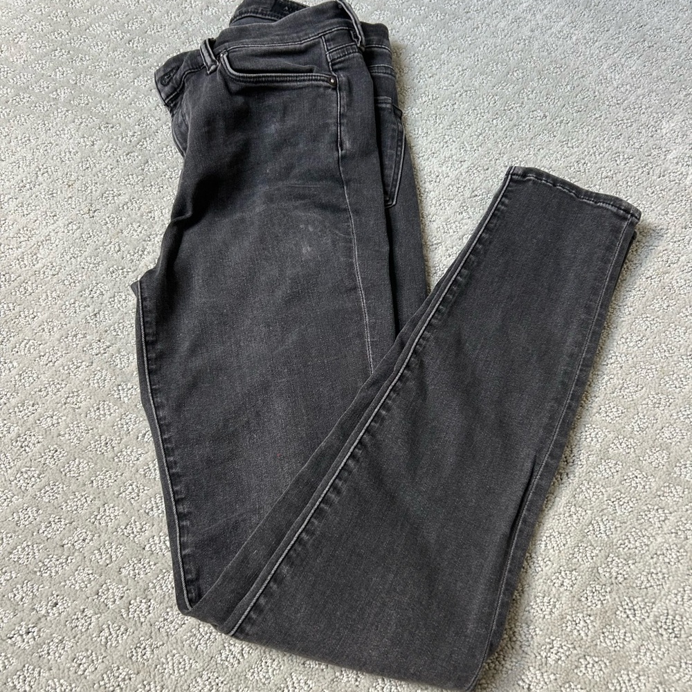 All Saints Grace distressed grey denim